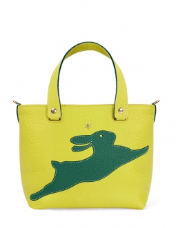 'En L'Air le Sac Lièvre' Nappa Leather Handbag Paille & Gold