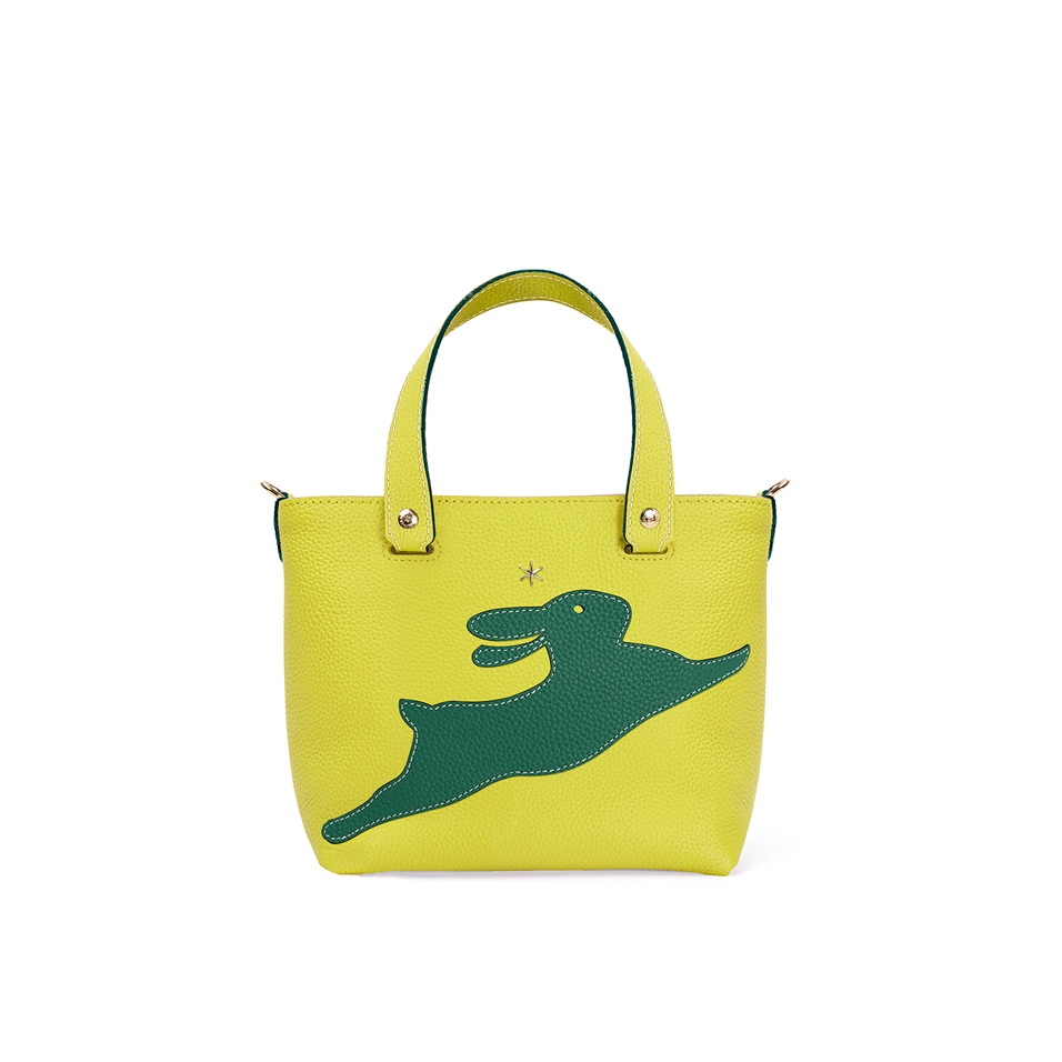 'En L'Air le Sac Lièvre' Nappa Leather Handbag Paille & Gold