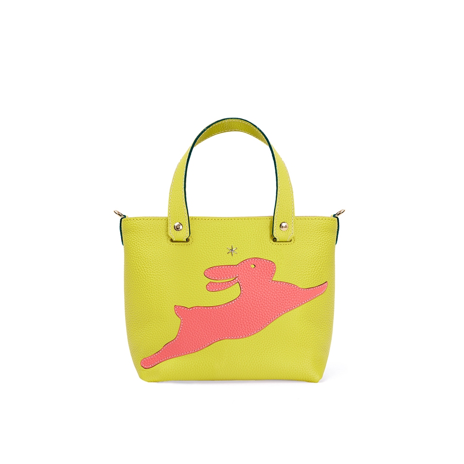 'En L'Air le Sac Lièvre' Nappa Leather Handbag Paille & Gold
