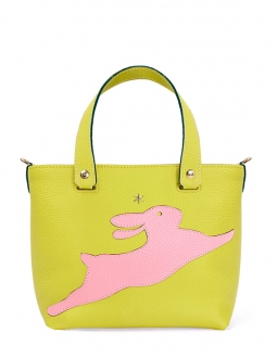 'En L'Air le Sac Lièvre' Sac Cabas Cuir Nappa Paille & Or