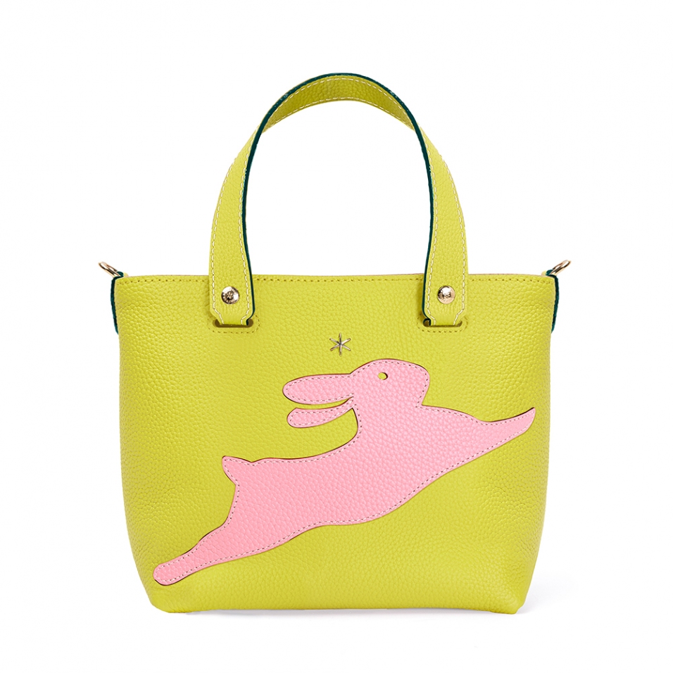 'En L'Air le Sac Lièvre' Nappa Leather Handbag Paille & Gold