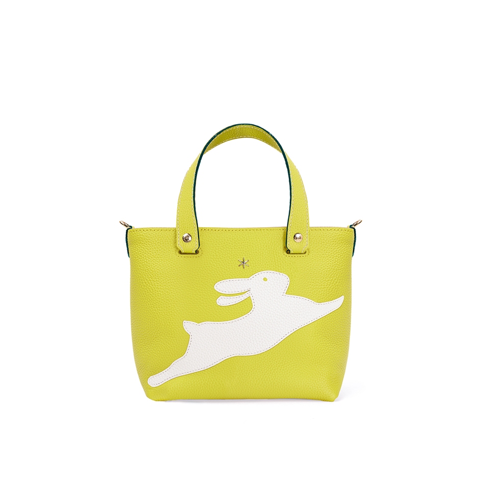 'En L'Air le Sac Lièvre' Nappa Leather Handbag Paille & Gold