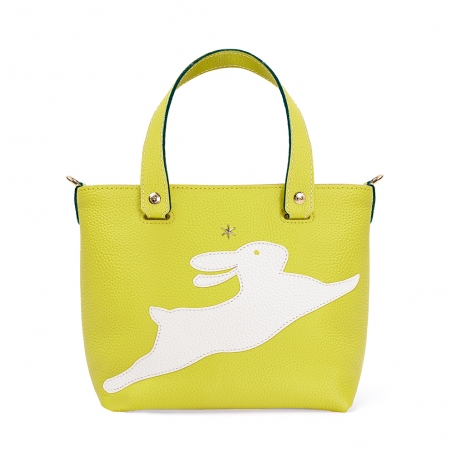 'En L'Air le Sac Lièvre' Nappa Leather Handbag Paille & Gold