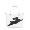 'En L'Air le Sac Lièvre' Nappa Leather Handbag Snow White & Gold