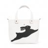 'En L'Air le Sac Lièvre' Nappa Leather Handbag Snow White & Gold