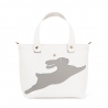 'En L'Air le Sac Lièvre' Sac Cabas Cuir Nappa Neige & Or