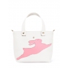 'En L'Air le Sac Lièvre' Sac Cabas Cuir Nappa Neige & Or