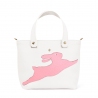 'En L'Air le Sac Lièvre' Sac Cabas Cuir Nappa Neige & Or