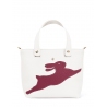 'En L'Air le Sac Lièvre' Sac Cabas Cuir Nappa Neige & Or