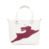 'En L'Air le Sac Lièvre' Nappa Leather Handbag Snow White & Gold