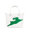 'En L'Air le Sac Lièvre' Nappa Leather Handbag Snow White & Gold
