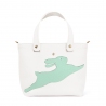 'En L'Air le Sac Lièvre' Nappa Leather Handbag Snow White & Gold