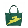 'En L'Air le Sac Lièvre' Nappa Leather Handbag Vert Pin & Gold