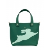 'En L'Air le Sac Lièvre' Nappa Leather Handbag Vert Pin & Gold