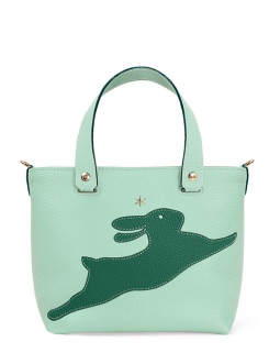 'En L'Air le Sac Lièvre' Nappa Leather Handbag Opaline & Gold