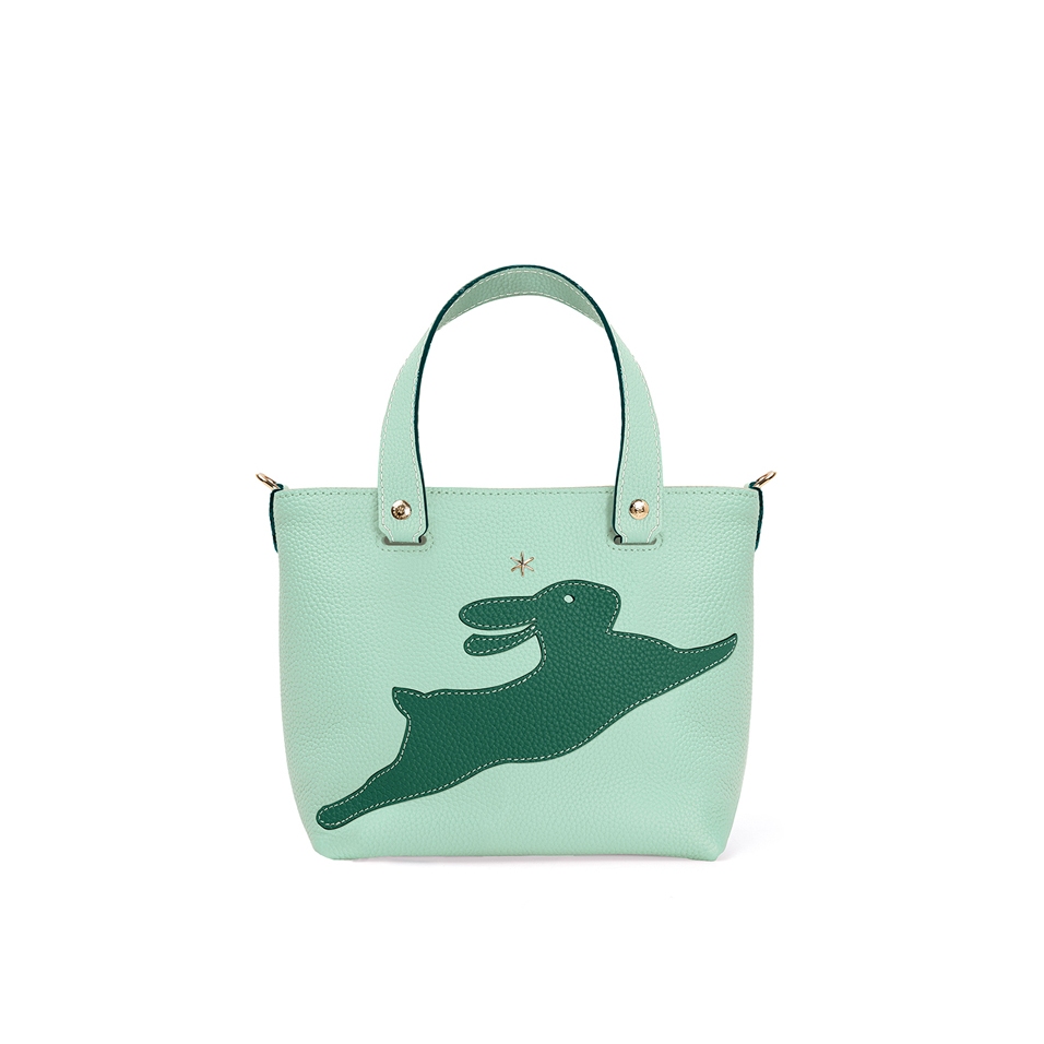 'En L'Air le Sac Lièvre' Nappa Leather Handbag Opaline & Gold