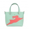 'En L'Air le Sac Lièvre' Sac Cabas Cuir Nappa Opaline & Or