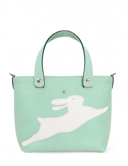 'En L'Air le Sac Lièvre' Nappa Leather Handbag Opaline & Gold