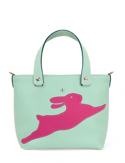 'En L'Air le Sac Lièvre' Nappa Leather Handbag Opaline & Gold