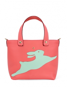 'En L'Air le Sac Lièvre' Nappa Leather Handbag Opaline & Gold