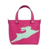 'En L'Air le Sac Lièvre' Sac Cabas Cuir Nappa Fuchsia & Or