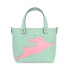 'En L'Air le Sac Lièvre' Nappa Leather Handbag Ardoise & Gold