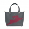 'En L'Air le Sac Lièvre' Nappa Leather Handbag Ardoise & Gold