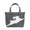 'En L'Air le Sac Lièvre' Nappa Leather Handbag Ardoise & Gold