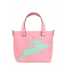 'En L'Air le Sac Lièvre' Sac Cabas Cuir Nappa Rose Poudré & Or
