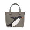'En L'Air le Sac Pingouin' Sac Cabas Cuir Nappa Éléphant & Or