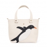 'En L'Air le Sac Pingouin' Sac Cabas Cuir Nappa Crème & Or