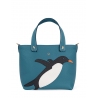 'En L'Air le Sac Pingouin' Sac Cabas Cuir Nappa Indigo & Or