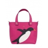 'En L'Air le Sac Pingouin' Nappa Leather Handbag Pink & Gold