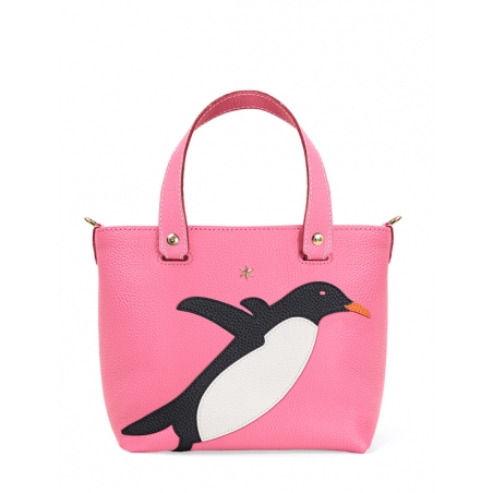 'En L'Air le Sac Pingouin' Nappa Leather Handbag Rose & Gold