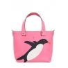 'En L'Air le Sac Pingouin' Sac Cabas Cuir Nappa Rose & Or
