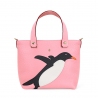 'En L'Air le Sac Pingouin' Sac Cabas Cuir Nappa Rose Poudré & Or