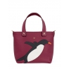 'En L'Air le Sac Pingouin' Nappa Leather Handbag Dark Red & Gold