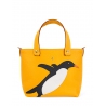'En L'Air le Sac Pingouin' Nappa Leather Handbag Yellow & Gold