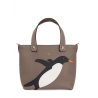 'En L'Air le Sac Pingouin' Nappa Leather Handbag Volcan & Gold