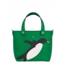 'En L'Air le Sac Pingouin' Sac Cabas Cuir Nappa Lagon & Or