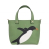'En L'Air le Sac Pingouin' Sac Cabas Cuir Nappa Asperge & Or