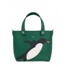 'En L'Air le Sac Pingouin' Nappa Leather Handbag Vert Pin & Or