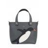 'En L'Air le Sac Pingouin' Sac Cabas Cuir Nappa Ardoise & Or