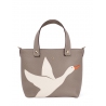 'En L'Air le Sac Oie' Nappa Leather Handbag Warm Grey & Gold