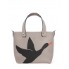 'En L'Air le Sac Oie' Nappa Leather Handbag Pearl Grey & Gold