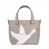 'En L'Air le Sac Oie' Sac Cabas Cuir Nappa Perle & Or