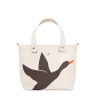'En L'Air le Sac Oie' Sac Cabas Cuir Nappa Crème & Or