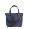 'En L'Air le Sac Oie' Sac Cabas Cuir Nappa Marine & Or