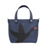 'En L'Air le Sac Oie' Sac Cabas Cuir Nappa Marine & Or
