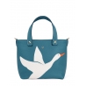 'En L'Air le Sac Oie' Nappa Leather Handbag Indigo & Gold